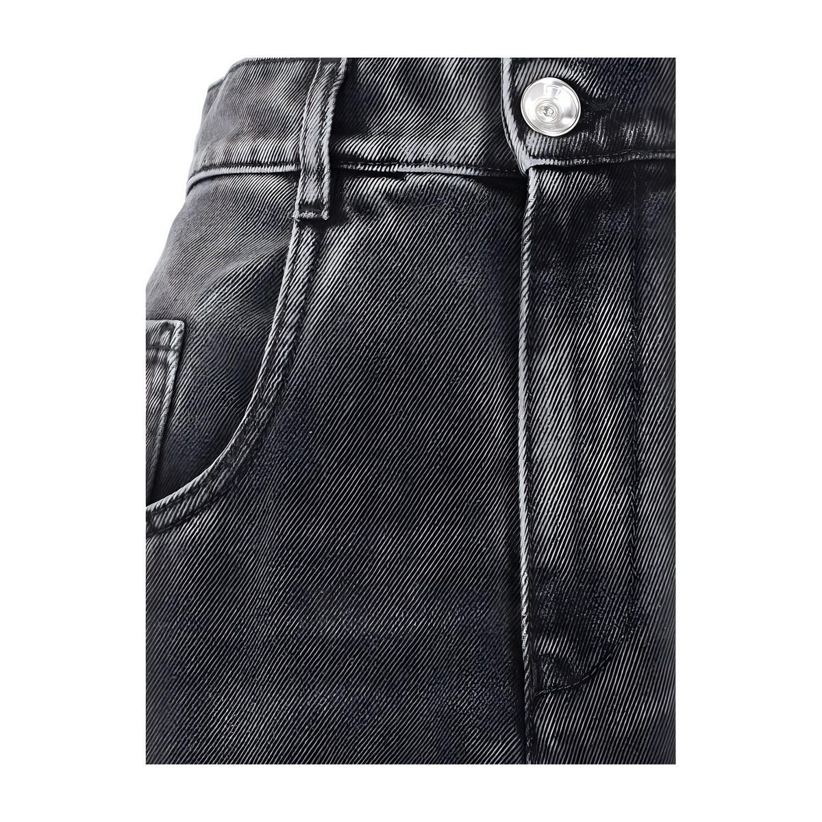 Maison Margiela Washed Distressed Wide Leg Jeans