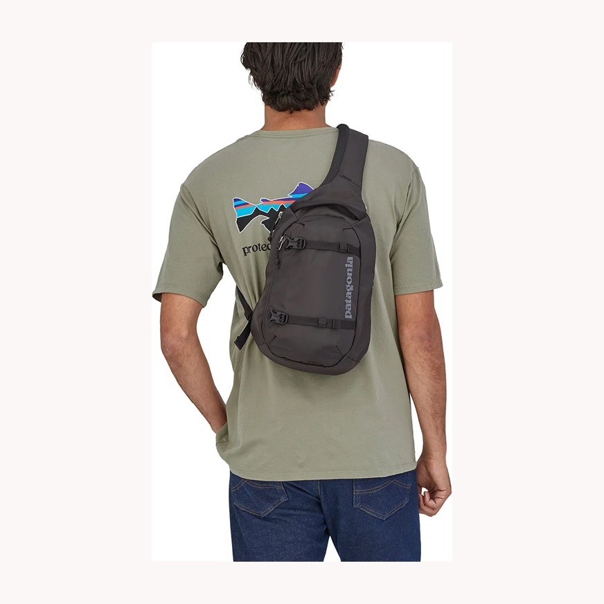 Patagonia Atom 8 Logo Sling Bag Black