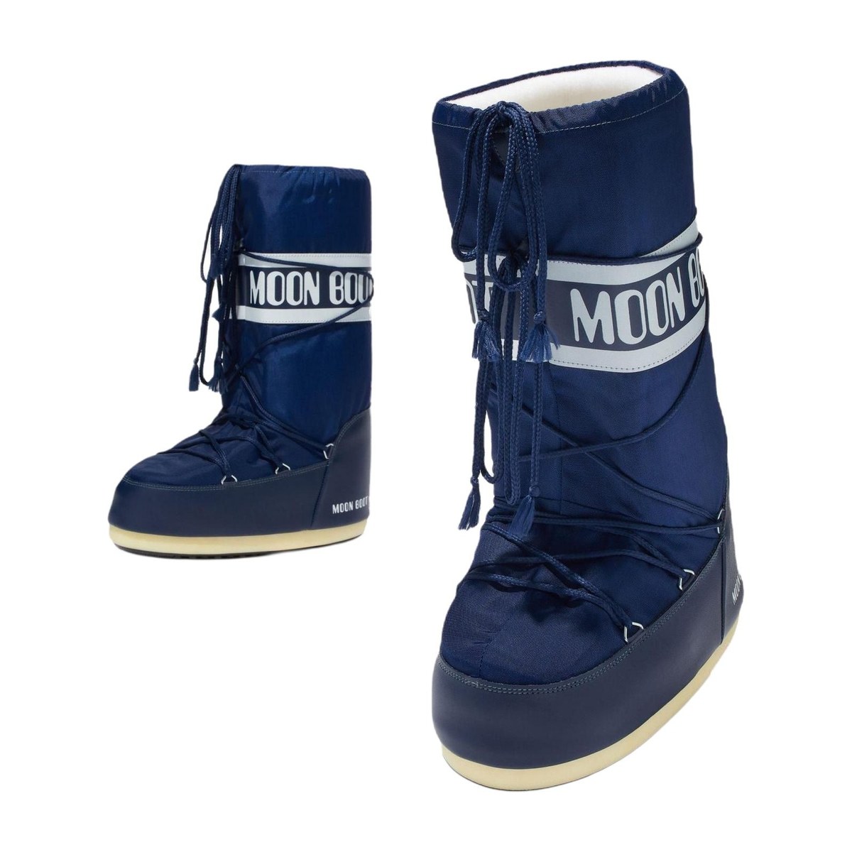 Moon Boot Lace-Up Mid Snow Boots Blue
