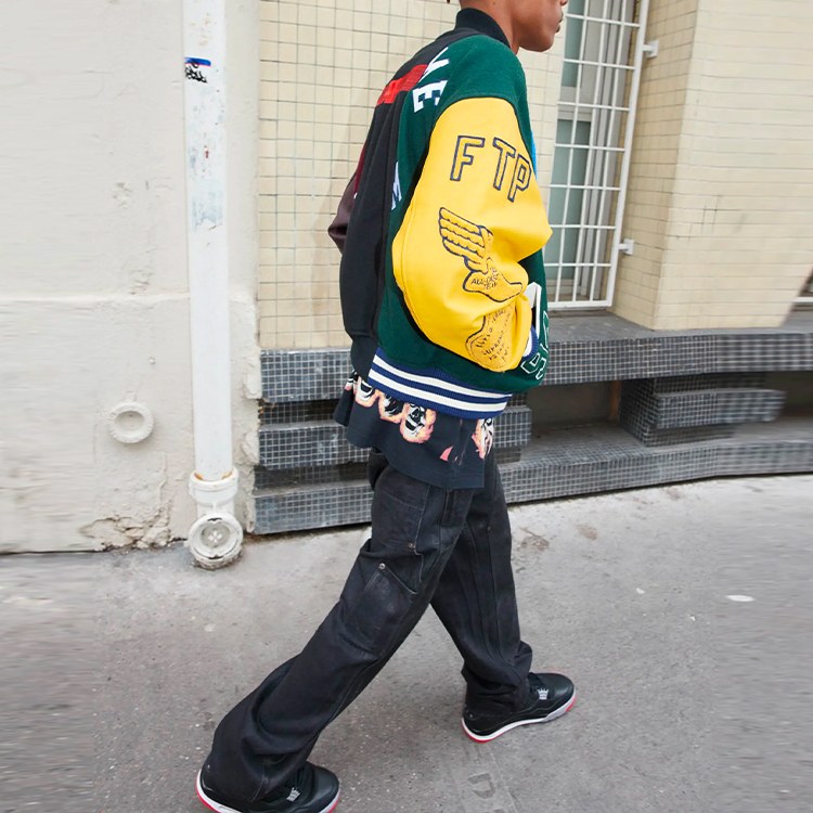 Supreme x MM6 Maison Margiela Split Varsity Jacket
