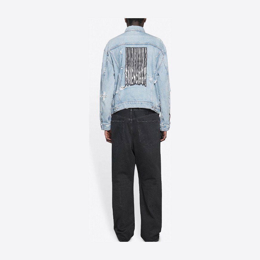 Balenciaga FW21 Barcode Denim Jacket