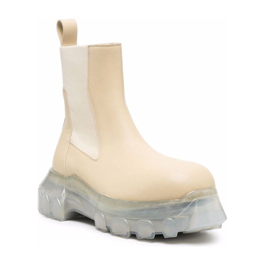 Rick Owens Chelsea Boots Beige