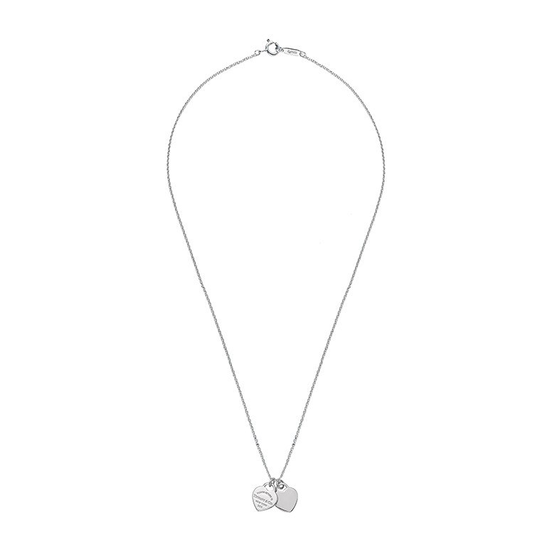 Tiffany & Co. Return to Tiffany Mini Double Heart Pendant Necklace
