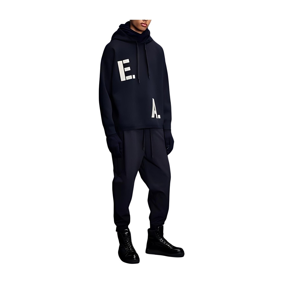 Emporio Armani FW22 Pullover Hoodie Blue