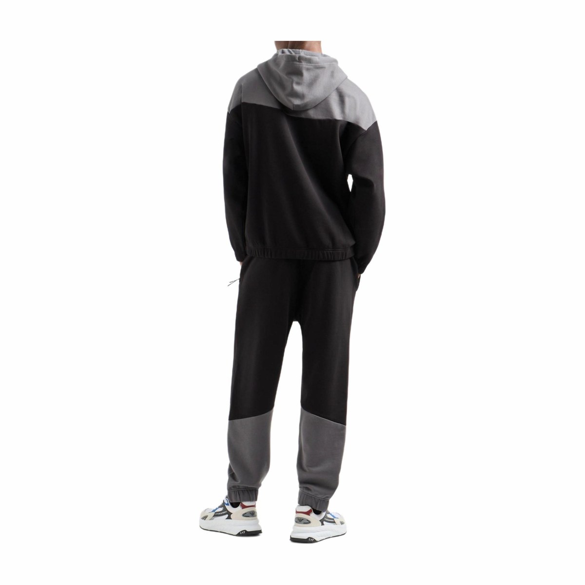 EMPORIO ARMANI EA7 Logo Hoodie Set Gray