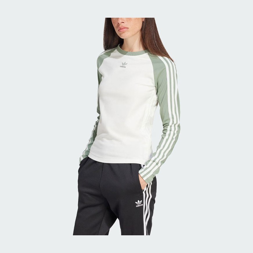 adidas originals Slim Fit Long Sleeve Logo T