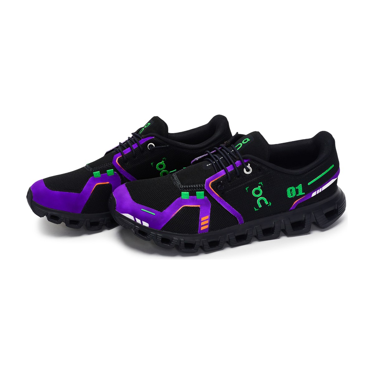 On Cloud 6 Black Purple Green