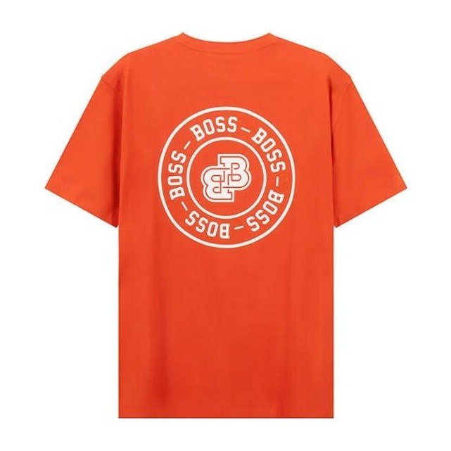 HUGO BOSS Logo Crewneck T-Shirt Orange