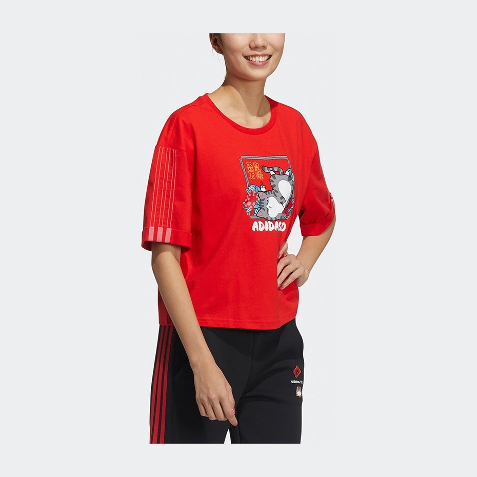adidas neo CNY Dopamine T-shirt Red