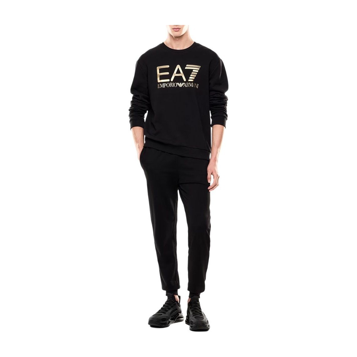 Emporio Armani EA7 Oversized Logo Crewneck Sweatshirt