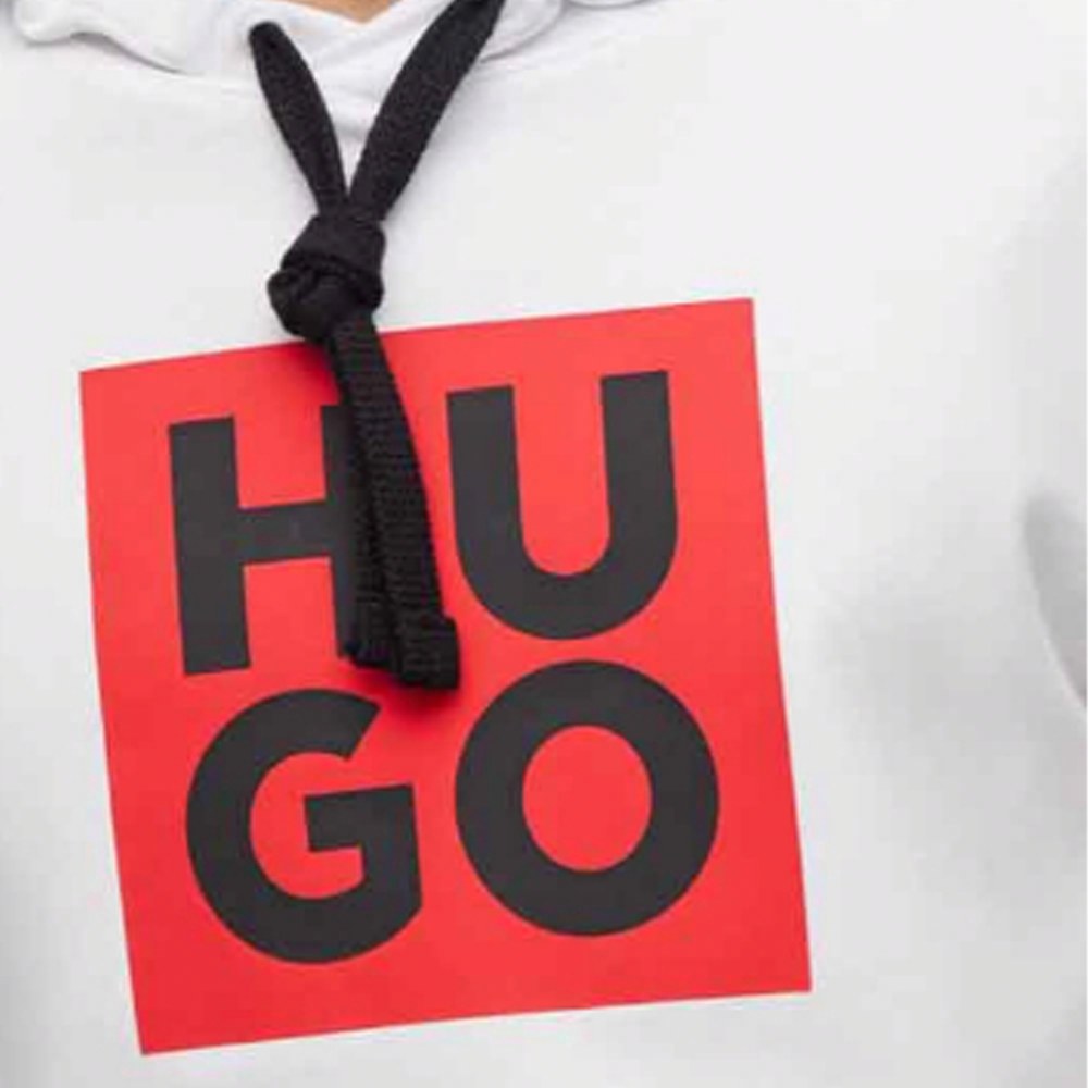 HUGO BOSS Logo Hoodie White