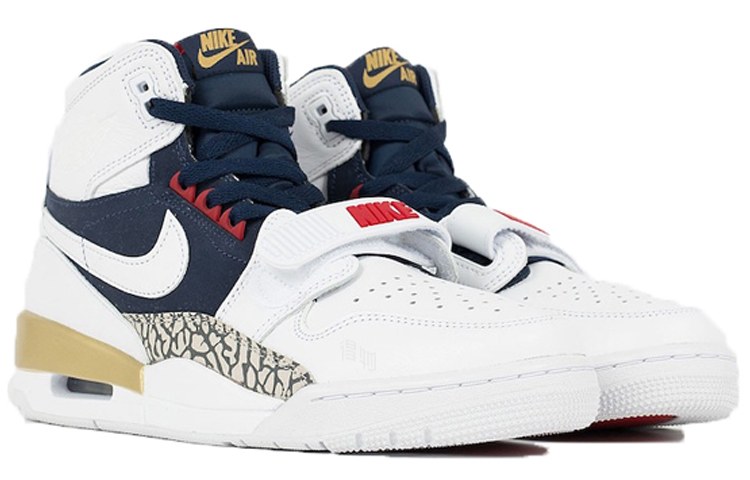 Jordan Legacy 312 White Blue Gold