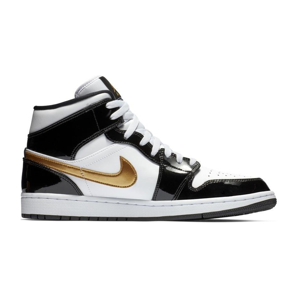 Jordan Air Jordan 1 Mid SE White Black Gold