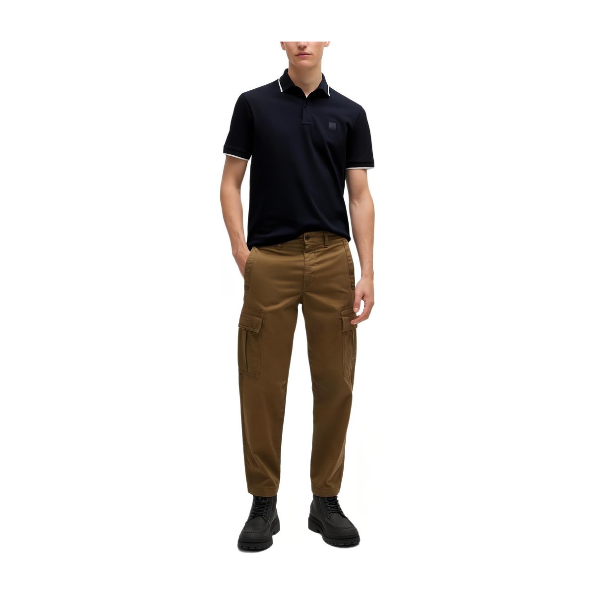 HUGO BOSS Slim-Fit Polo Shirt Dark Blue