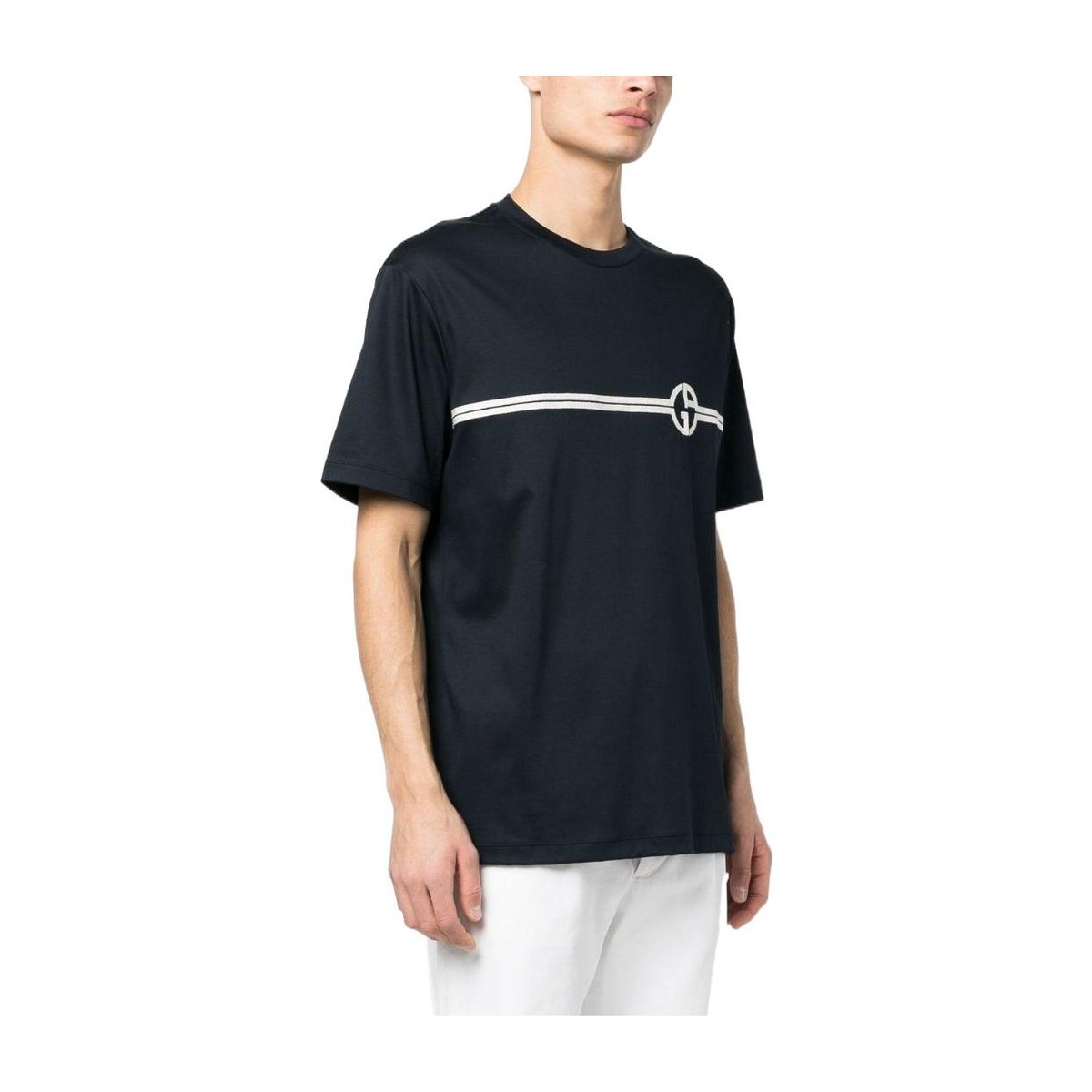 Giorgio Armani SS23 Logo T-Shirt Blue