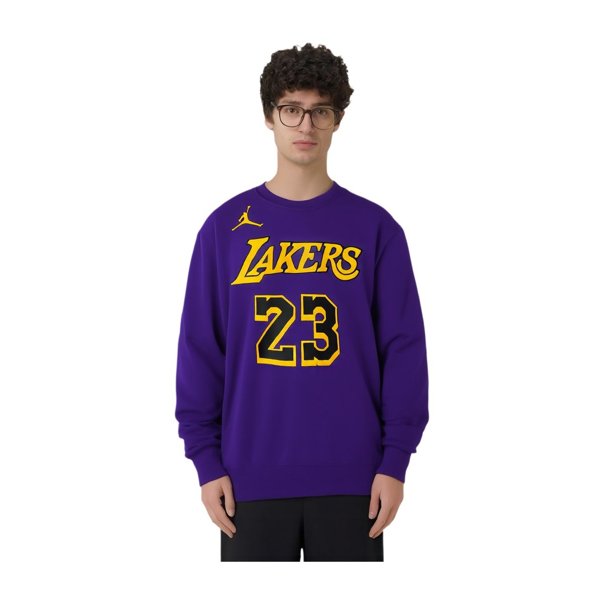Jordan NBA Los Angeles Lakers Crewneck Sweatshirt Purple