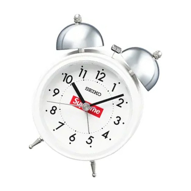 Supreme Seiko Alarm Clock White