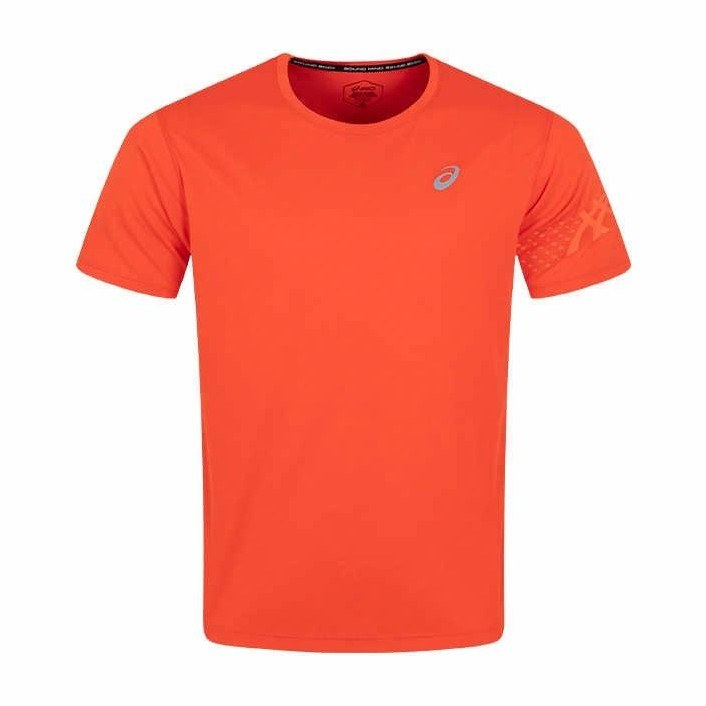 Asics Logo Crewneck T-Shirt Red