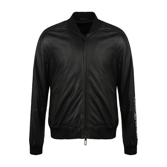 Emporio Armani Logo Zip Jacket Black