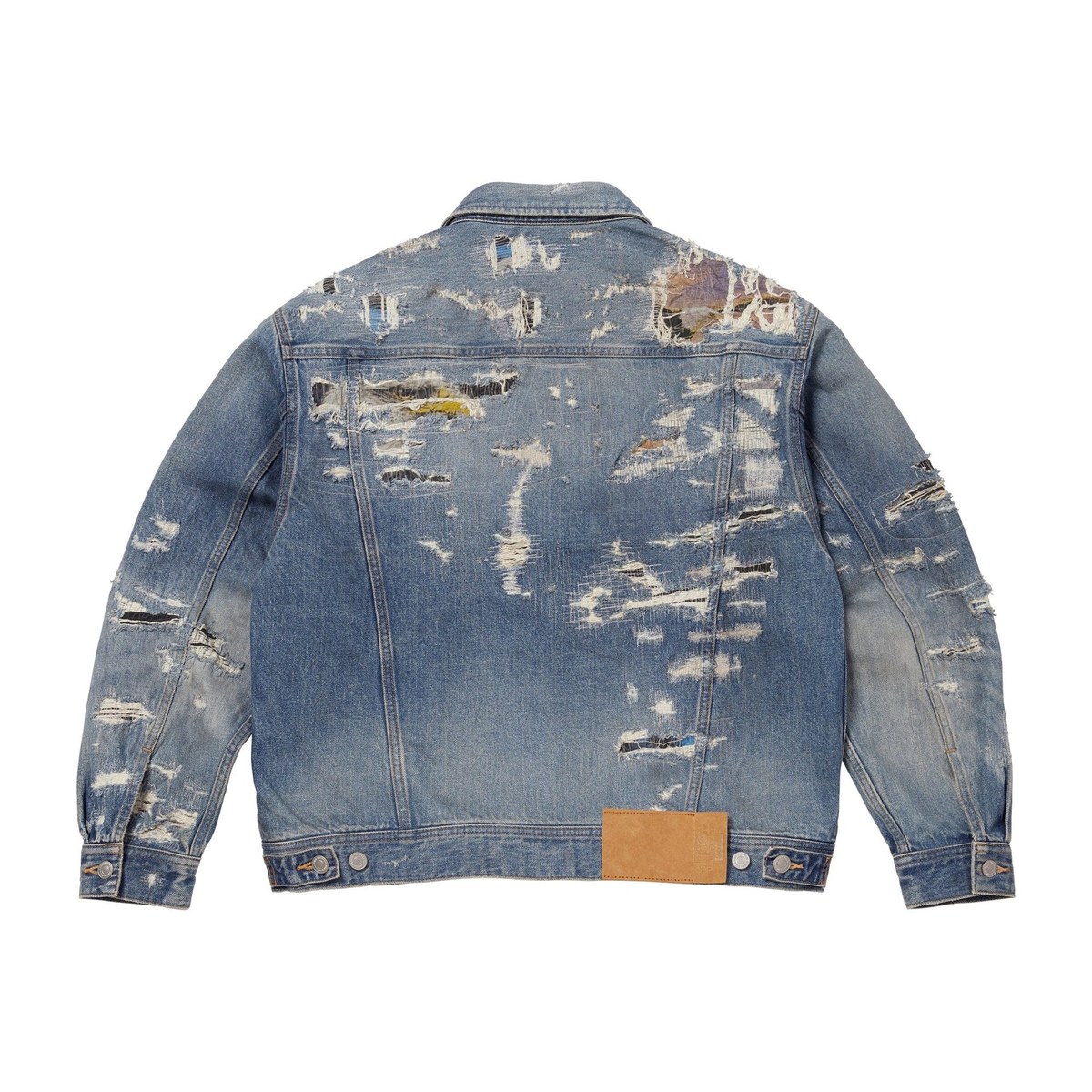 Supreme MM6 Maison Margiela SS26 WEEK4 Distressed Selvedge Denim Trucker Jacket