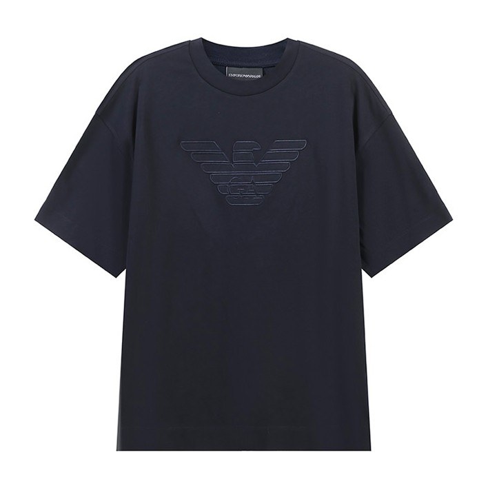 Emporio Armani Eagle Embroidered T-Shirt Navy Blue