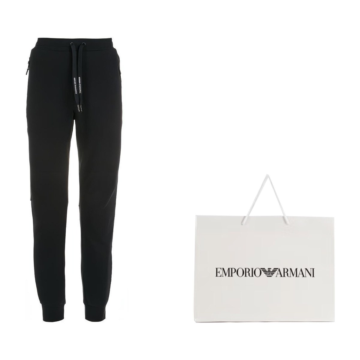 Armani Exchange Micro Logo Joggers Black