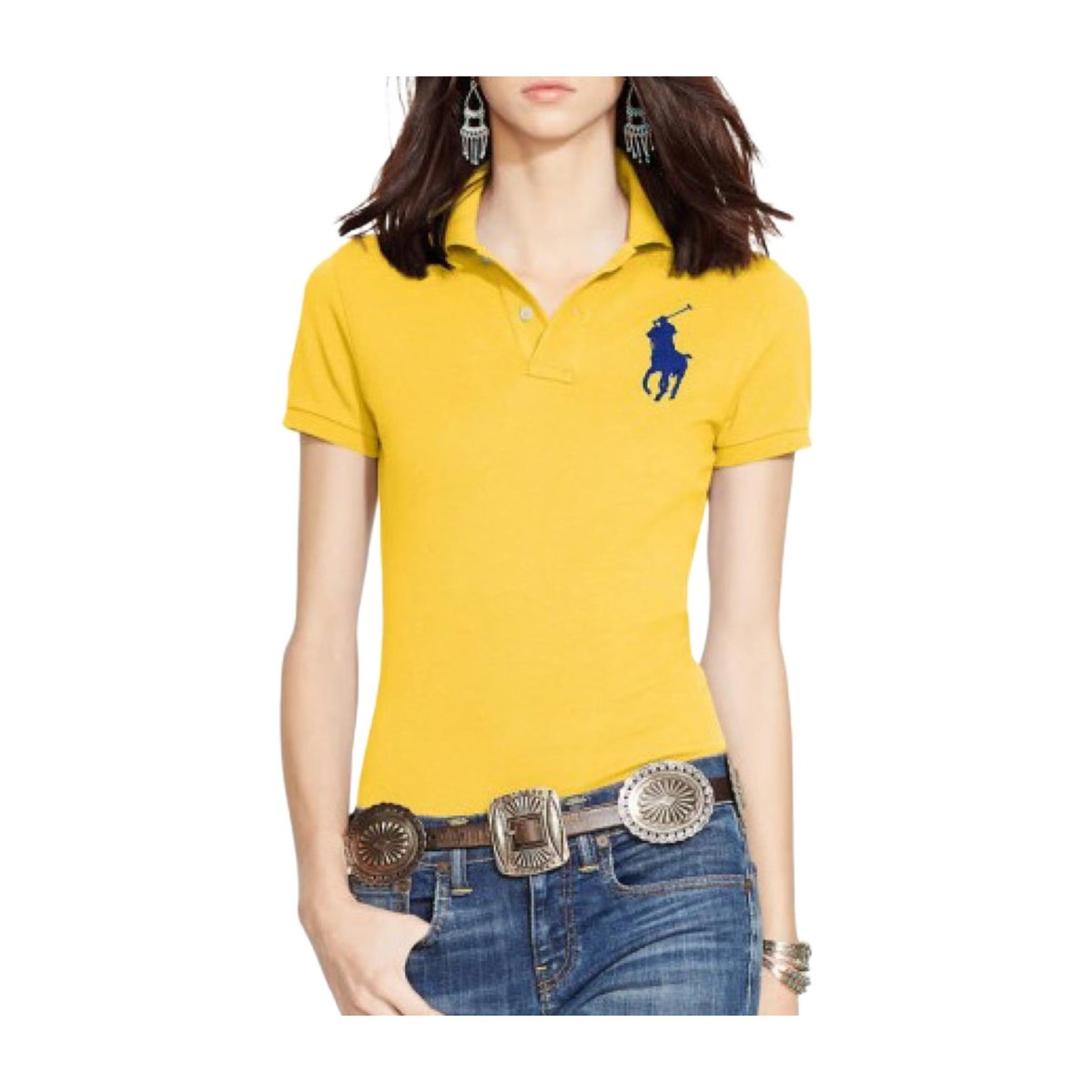 Polo Ralph Lauren SS24 Big Pony Logo Polo Shirt Women