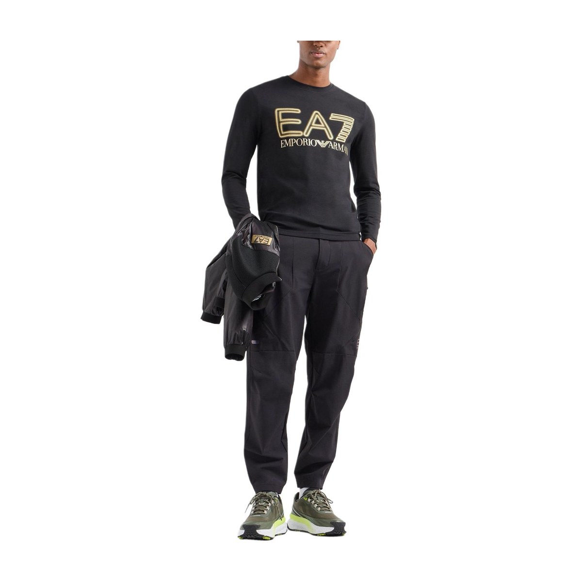 Emporio Armani Logo Crewneck Sweatshirt Black