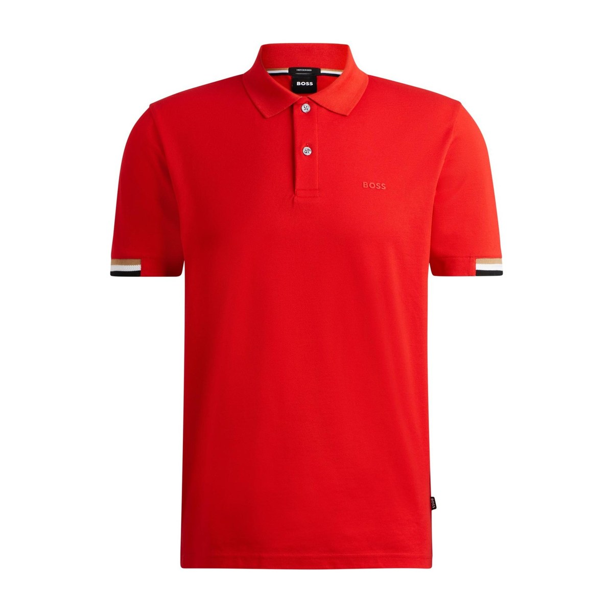 HUGO BOSS Regular-Fit Polo Shirt With Rubberized Logo LogoPolo