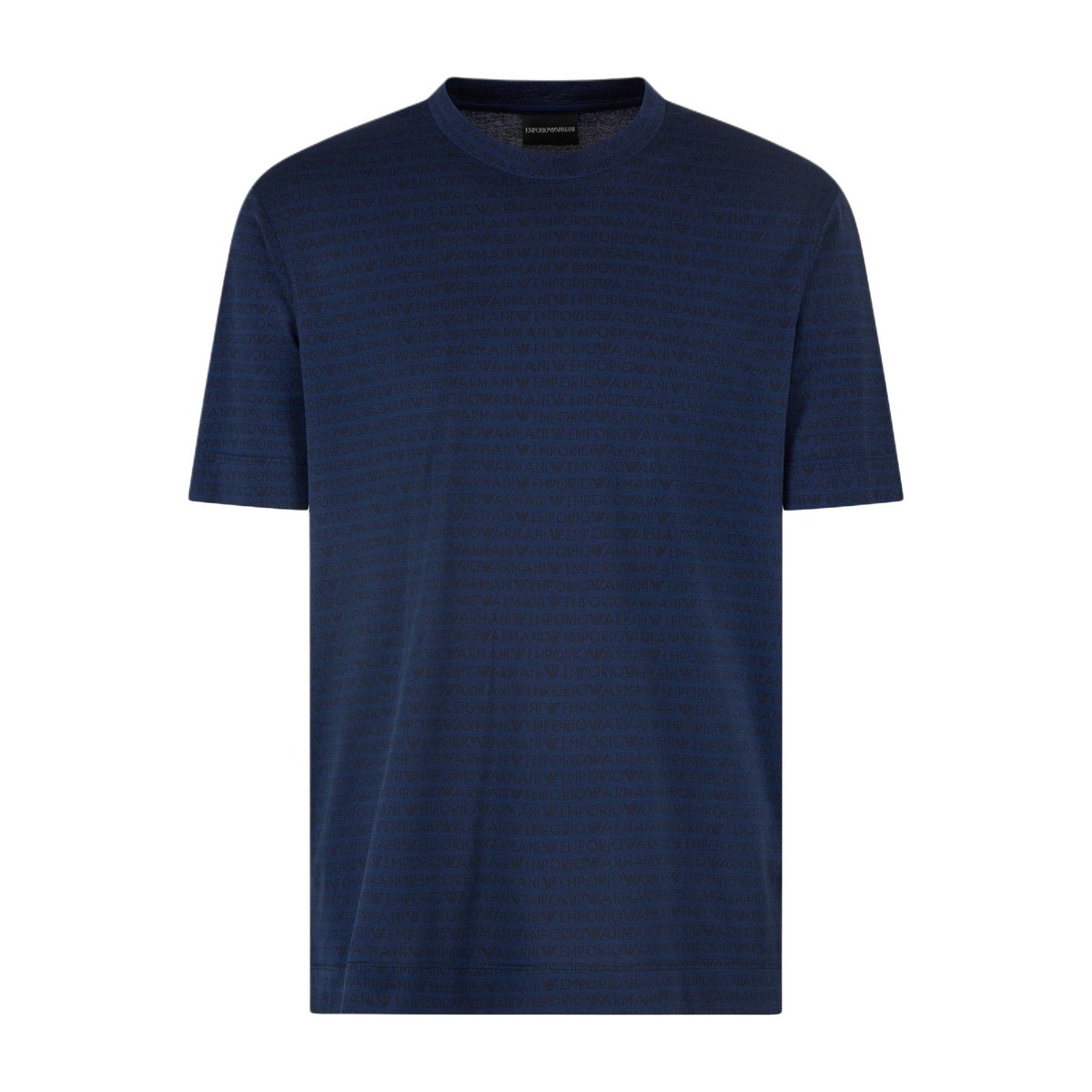 Emporio Armani Jacquard T-Shirt Blue