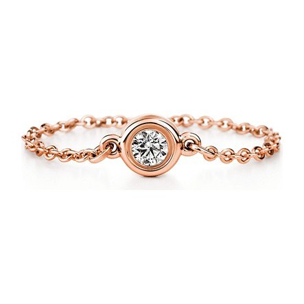 Tiffany & Co. Elsa Peretti Diamonds by the Yard Ring Rose Gold