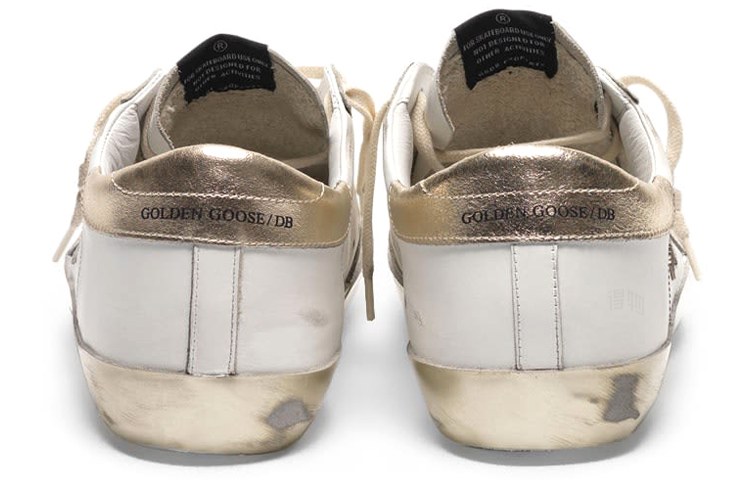 Golden Goose Super-Star White Gold Heel