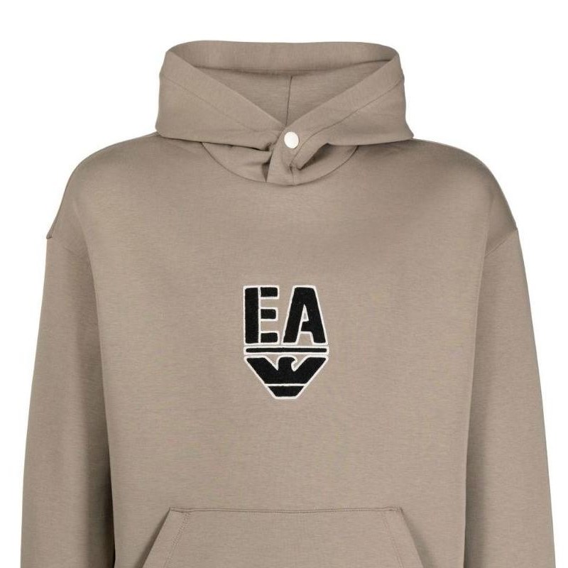 Emporio Armani FW22 Logo Hoodie Mist Grey