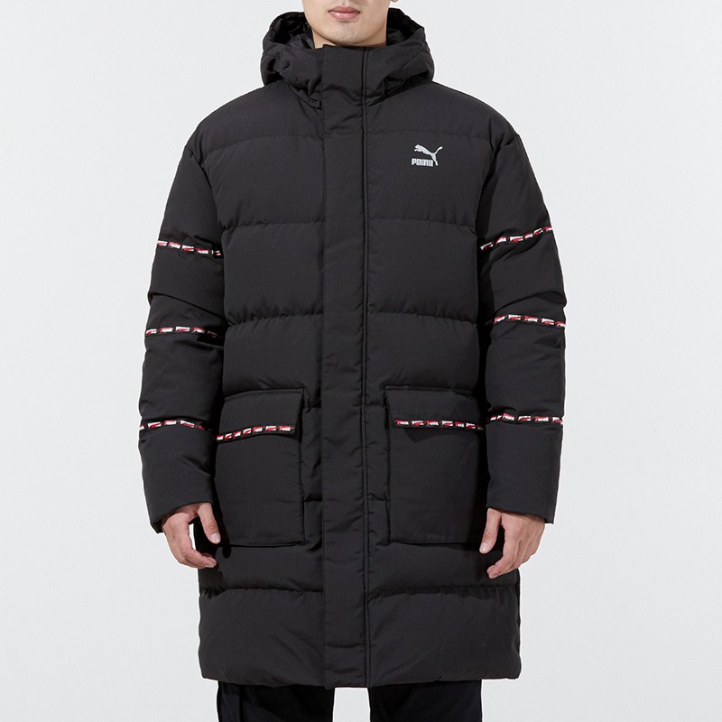 Puma Classics Long Down Jacket Black