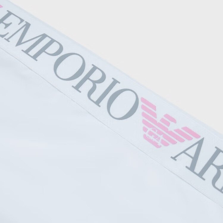 Emporio Armani EA7 SS24 Logo Hoodie Jacket White