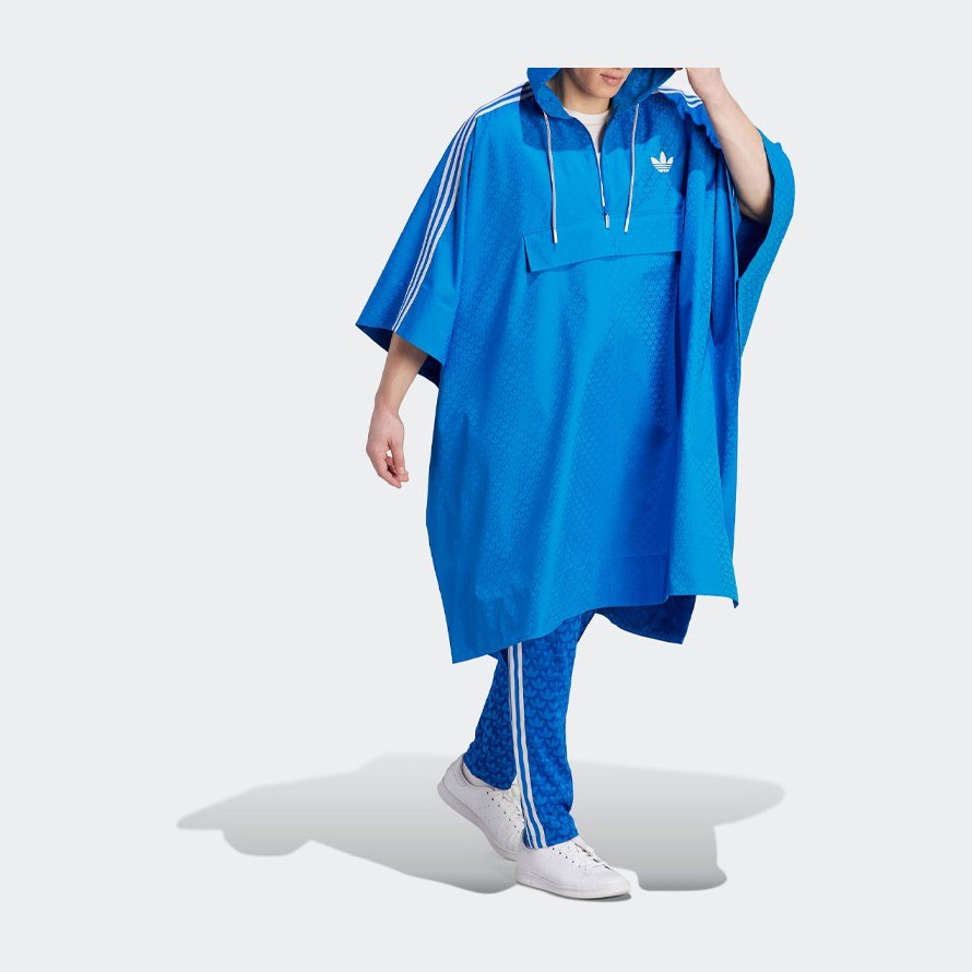adidas Originals Adicolor 70s Monogram Poncho Bright Blue