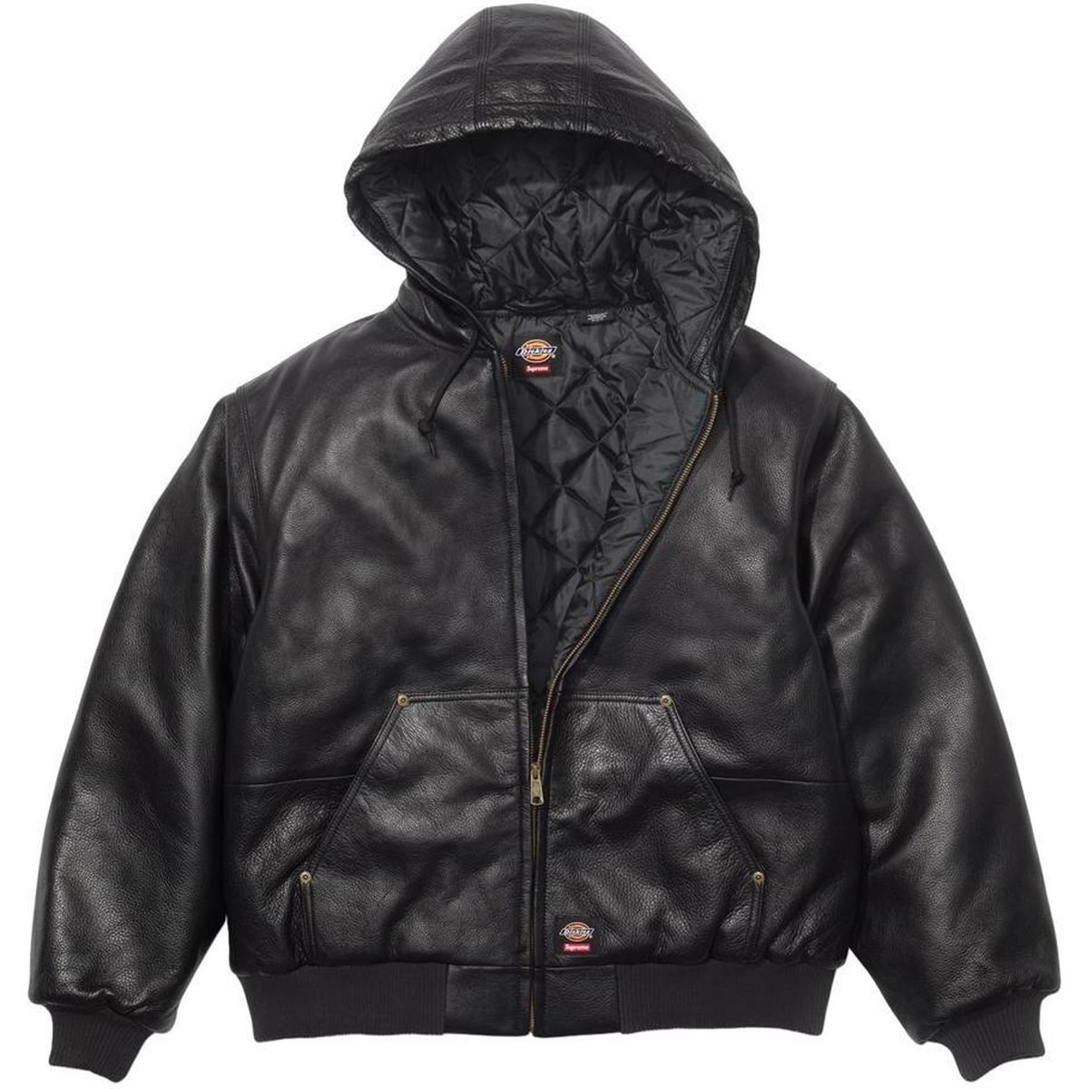 Supreme x Dickies Hooded Leather Work Jacket