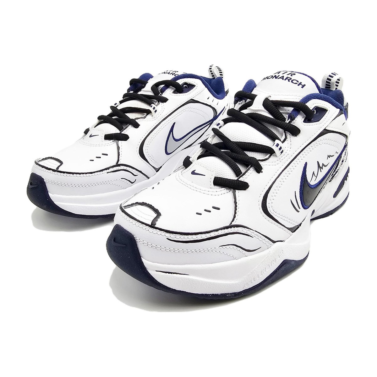 Nike Air Monarch 4 White Navy