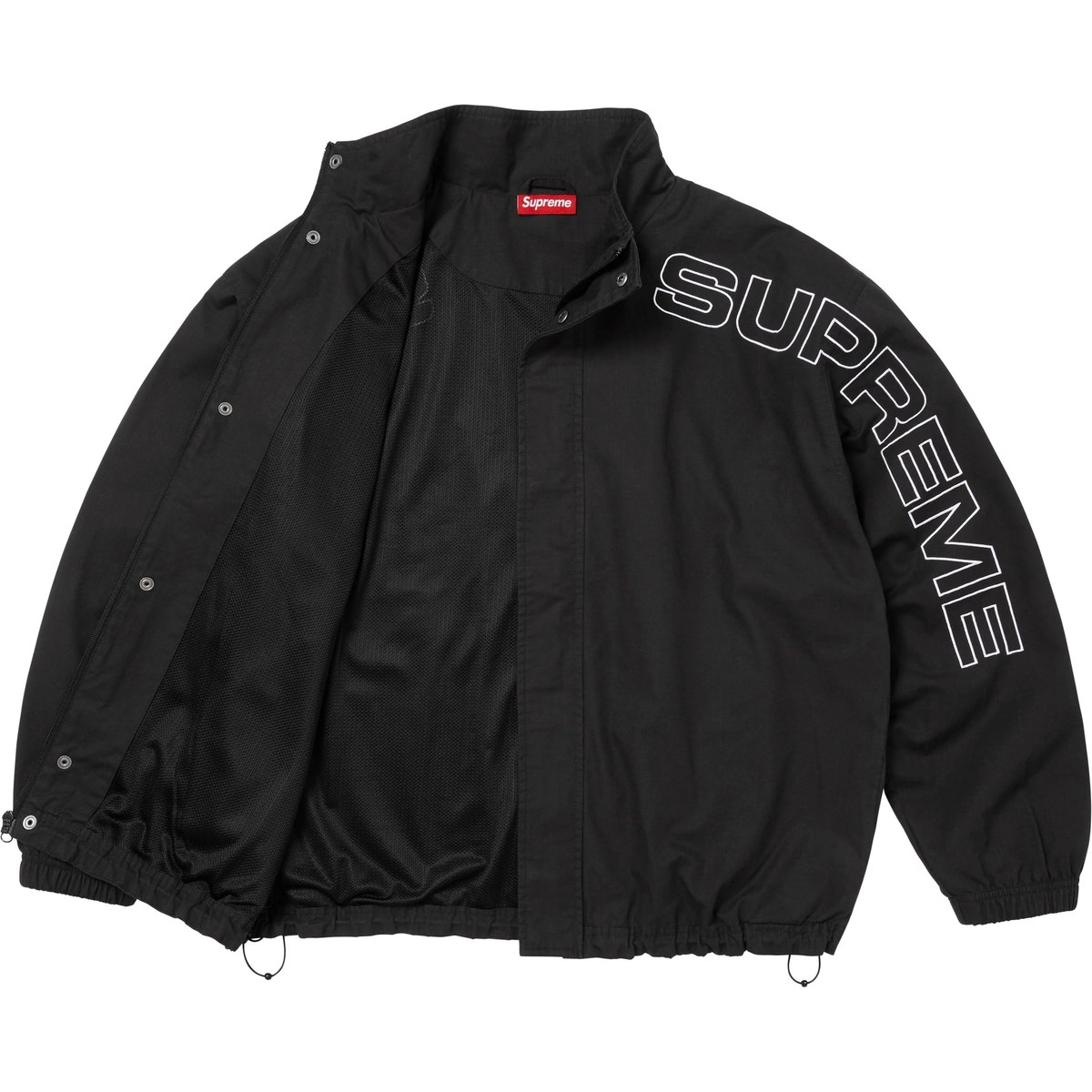 Supreme FW25 WEEK1 Spellout Embroidered Ripstop Track Jacket
