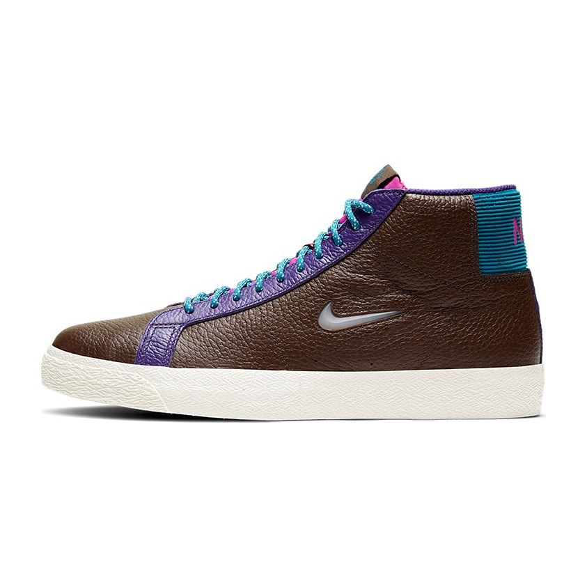 Nike Blazer Mid White Brown Blue