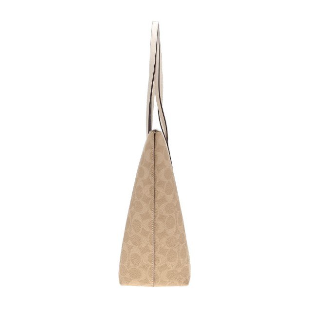 COACH Zip Top Tote 30 Beige