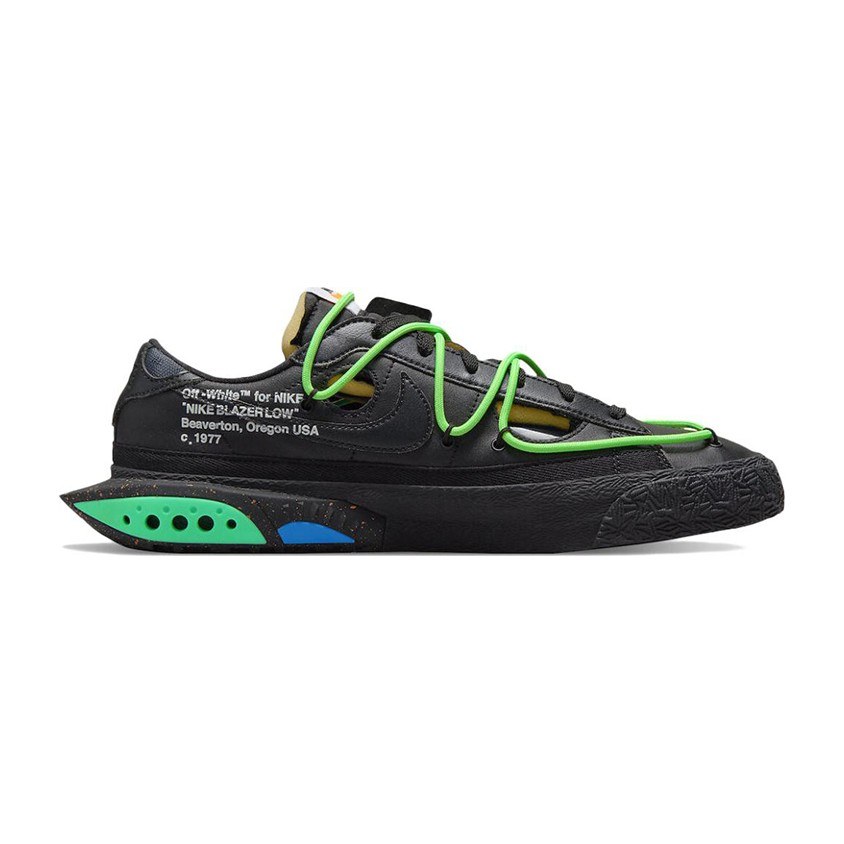 OFF-WHITE x Nike Blazer Low 77 "Black and Electro Green"