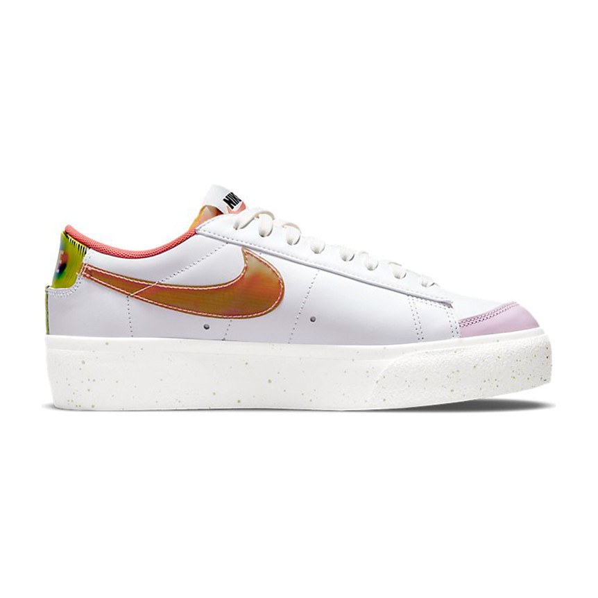 Nike Blazer Low Platform White Orange