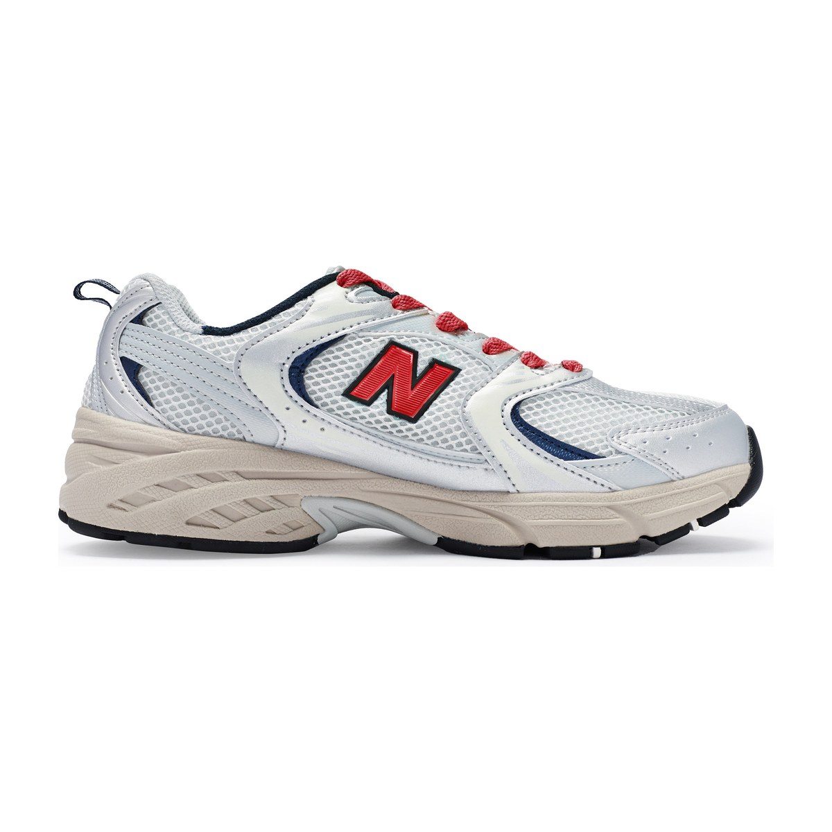 New Balance 530 Grey Silver Red