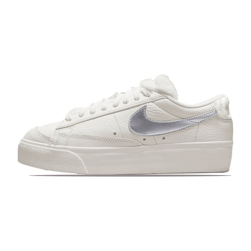 Nike Blazer Low Platform White Silver