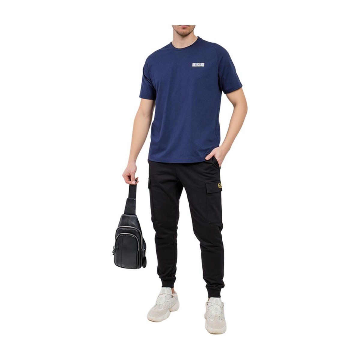 Emporio Armani EA7 SS24 Logo T-Shirt Navy