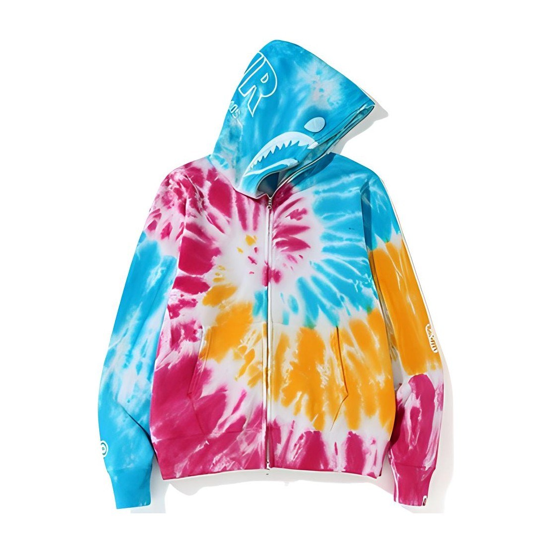 A BATHING APE Bape Tie Dye Shark Hoodie