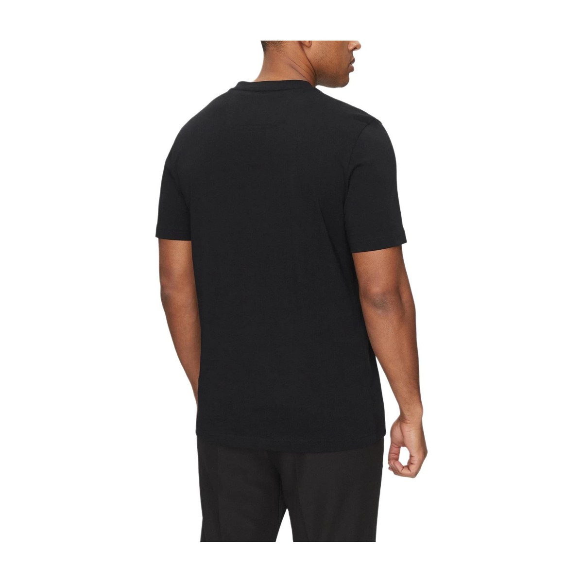 HUGO BOSS Lettered Crew Neck T-Shirt Black