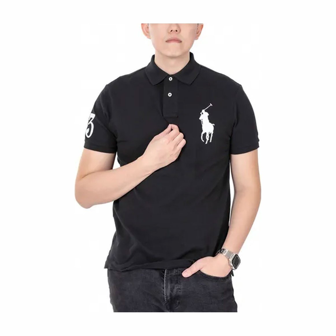 Polo Ralph Lauren Big Pony Logo Polo Shirt Dark Grey