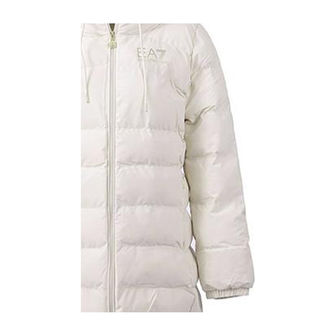 Emporio Armani EA7 Hoodie Zip Cotton Jacket Moonlight Beige